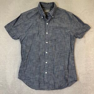 Bonobos Mens XS Short Sleeve Button‎ Down Shirt Standard Fit Blue Plaid Cotton
